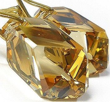 Swarovski PROMOCJA duże kolczyki POZŁACANE 22GS