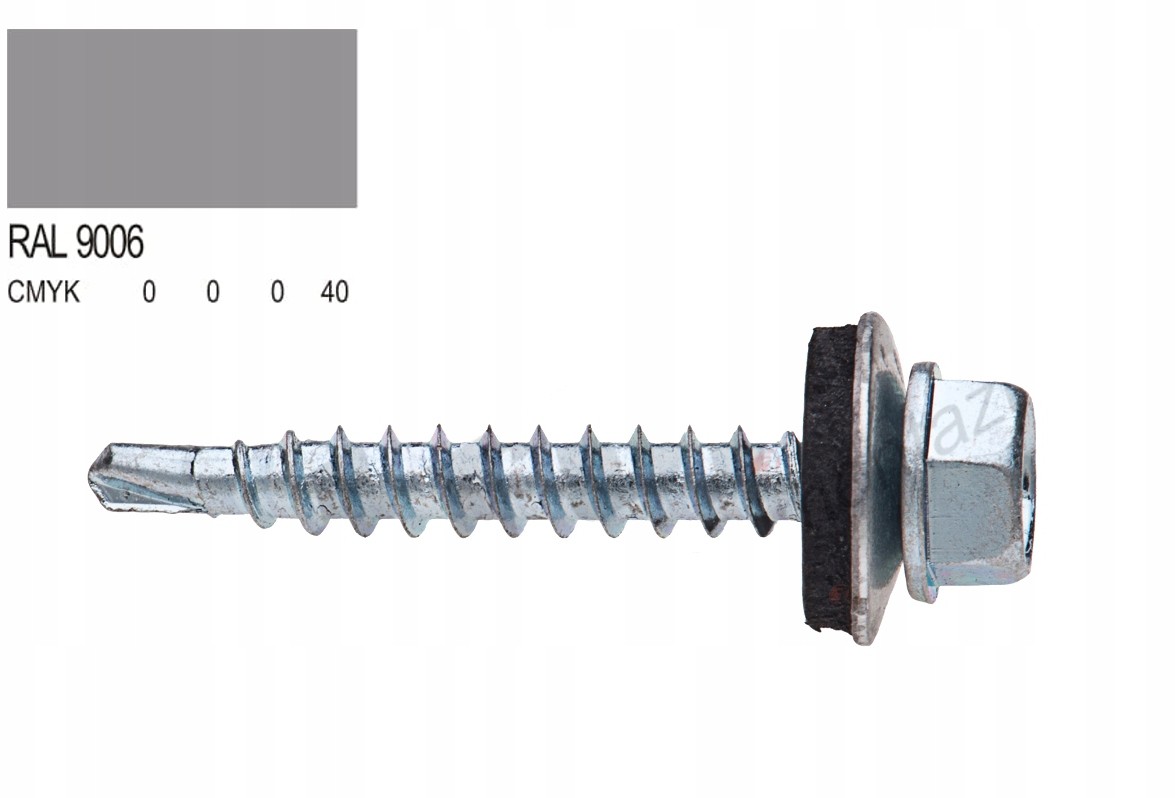 Wkręty farmerskie Farmery 4,8x20 - 250szt Ral 9006