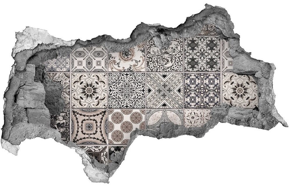 Wallmuralia.pl Fototapeta dziura na ścianę Ceramiczne płytki
