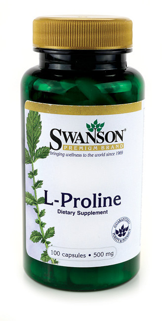 SWANSON L-Prolina 500mg 100kaps