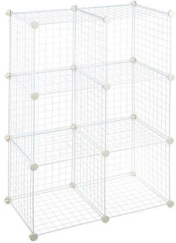 AmazonBasics - 6 regałów, regał z drutu CUBE-6W