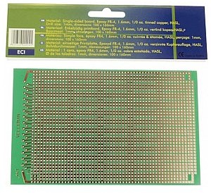 Velleman EUROCARD IC PATTERN - 100x160mm - FR4 (25pcs/box) B/ECI