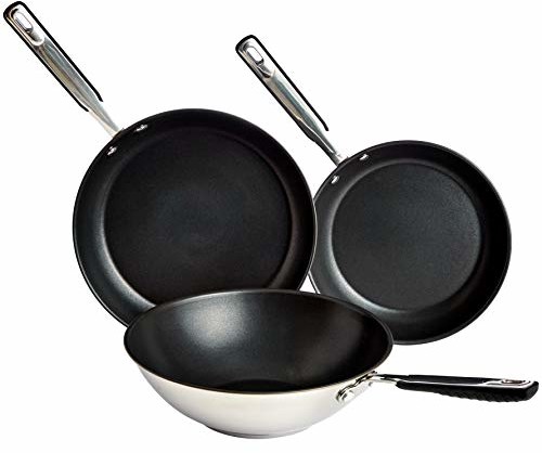 AmazonBasics AmazonBasics  zestaw naczyń do gotowania, stal nierdzewna 111604OB860