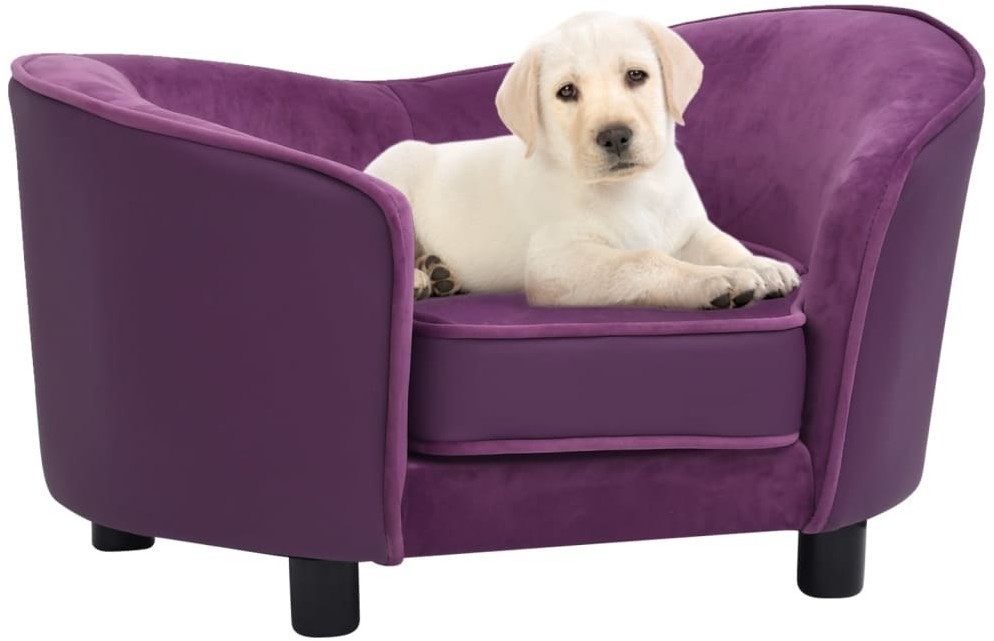 Vidaxl Lumarko Sofa dla psa, burgundowa, 69x49x40 cm, plusz i sztuczna skóra! 171035