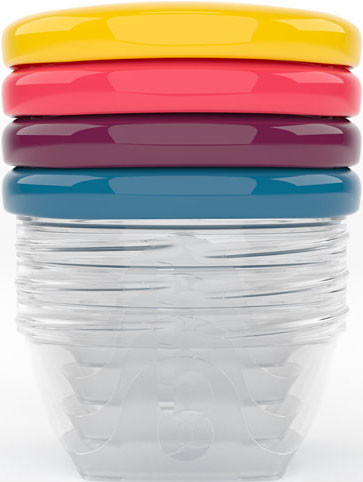 Babymoov BABYMOOV Miski z wieczkami 120 ml zestaw 4 szt