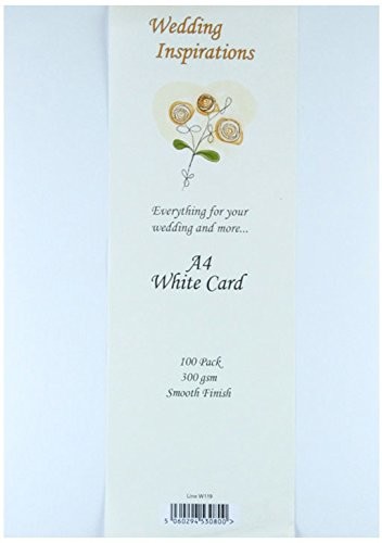 Unbekannt Craft UK A4 Cardstock 300 GSM 100 Sheets  White Smooth CUKW119
