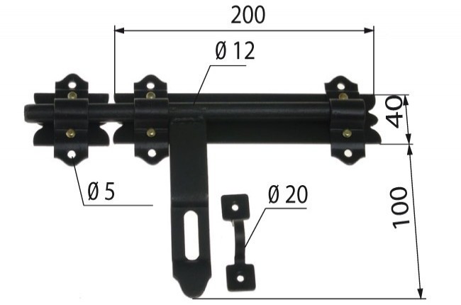Zasuwa bramowa 250 czarna