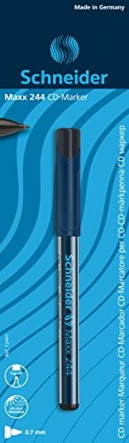 Schneider piśmiennicze CD karta marker Maxx 244, 0,7 MM, w kolorze czarnym, 1er blistrze firmy, DVD, BD 72441