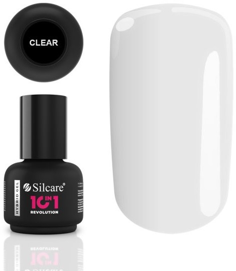 Vanity Silcare 10 in 1 revolution lakier hybrydowy clear z pędzelkiem 15g BU503015