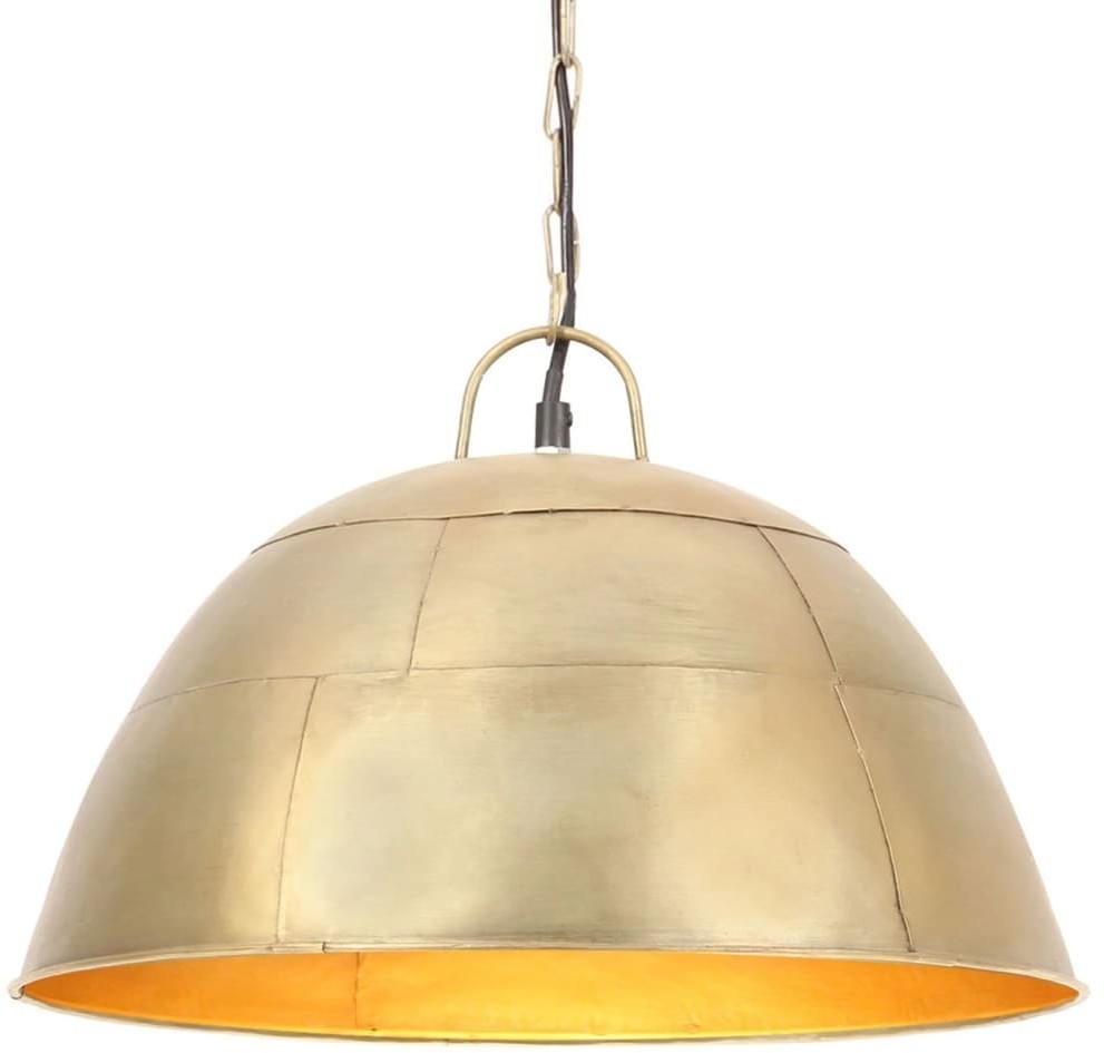 VidaXL Industrialna lampa wisząca, 25 W, mosiężna, okrągła, 41 cm, E27 320542