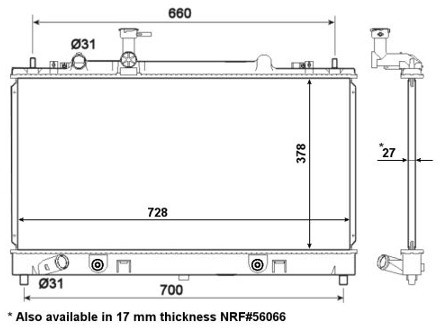 NRF Chłodnica, układ chłodzenia silnika 53198