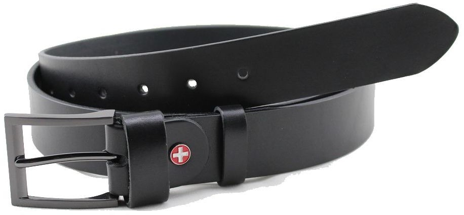 VITAMIN skórzany pasek VITAMIN LEATHER BELT Black