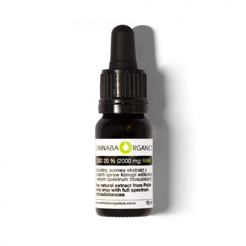 buteleczka 10 ml oleju 20% CBD (2000 mg) z chlorofilem