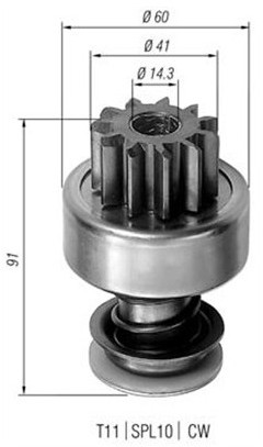 MAGNETI MARELLI Zębnik, rozrusznik 940113020104