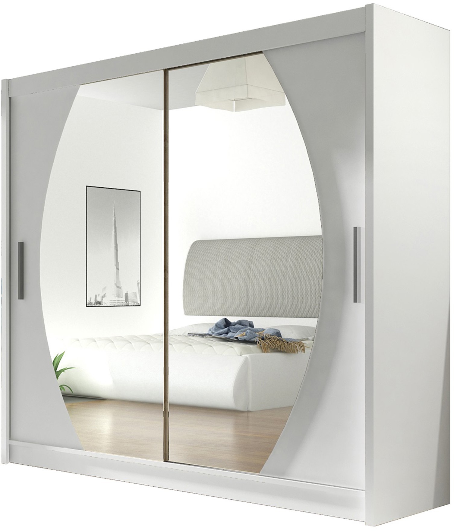 Szafa przesuwna London IV 180 garderoba z lustrem
