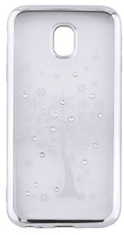 TelForceOne Nakładka Beeyo Diamond Tree do Huawei P20 Lite srebrna