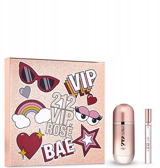 Carolina Herrera 212 Vip Rose zestaw Edp 80ml+10ml
