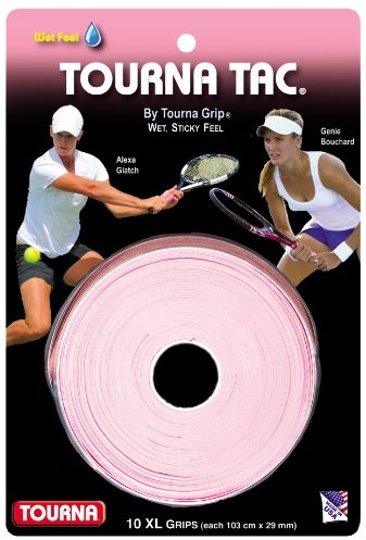 Unique tourna tac Tennis Racquet over Grip 10 XL Durable overgrips absorbent tacky Feel, różowy, jeden rozmiar TG-2-10-XLP