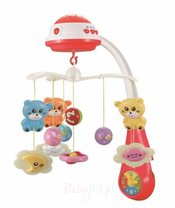 Baby Mix MUZYCZNA KARUZELA Z PROJEKTOREM CZERWONA PL-408930 RED