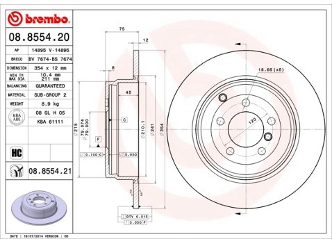 BREMBO 08.8554.21