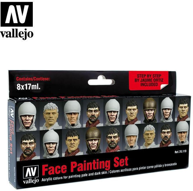 Vallejo Model Color Zestaw 8 farb - Faces Painting Set by Jaume Ortiz Vallejo 70119