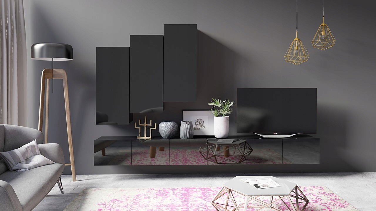 Meblościanka do salonu Agostini XX - zestaw Mebli