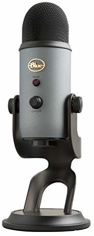 Blue Microphones Microphones Yeti mikrofon USB do nagrywania i strumieniowania na PC i Mac, regulowany statyw, Plug and Play, łupek szary 988-000098