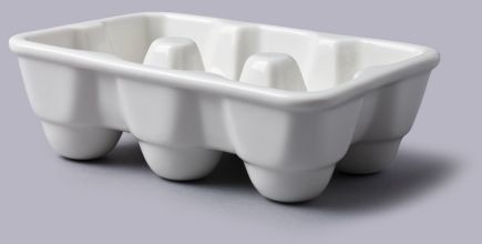 W.m. bartleet & sons Porcelanowy pojemnik do przechowywania jajek prostokątny