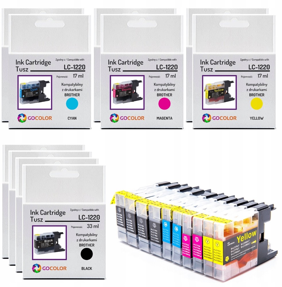 10x tusz LC-1220 Cmyk MFC-J625DW do Brother