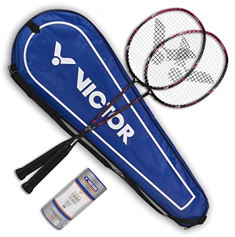 Victor badminton zestaw, 2 X ultramate 8/racketbag/3 X Nylon ball, matowa z brązu, 098/0/9 098/0/9