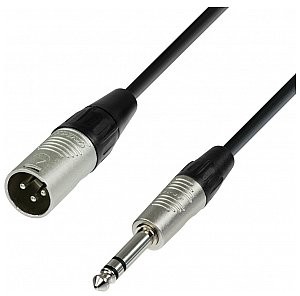 Adam Hall 4 Star Przewód, kabel mikrofonowy REAN XLR męski / 6.3 mm Jack stereo 6.0 m K4BMV0600