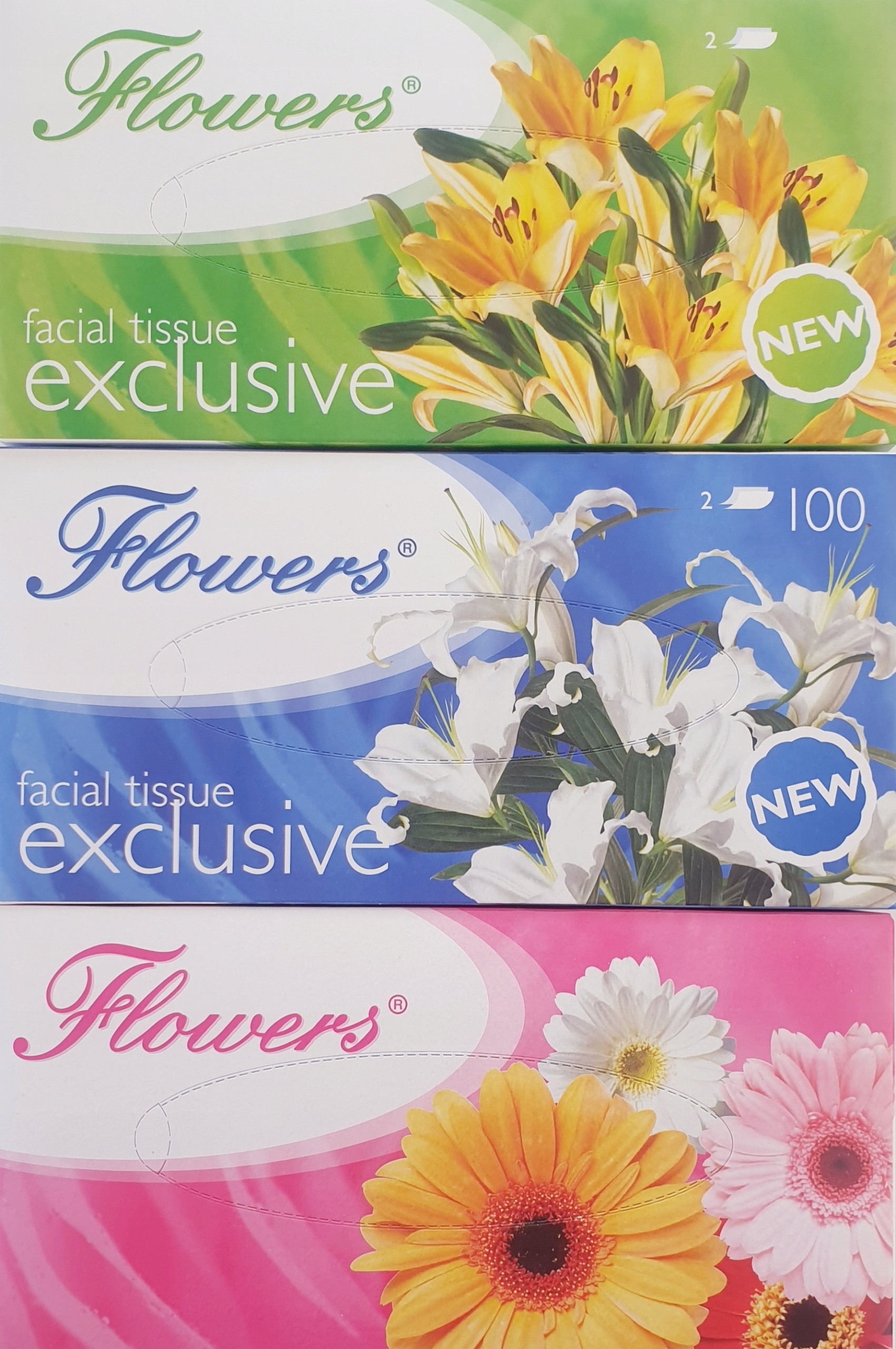 Chusteczki higieniczne Flowers Exclusive 100 Szt