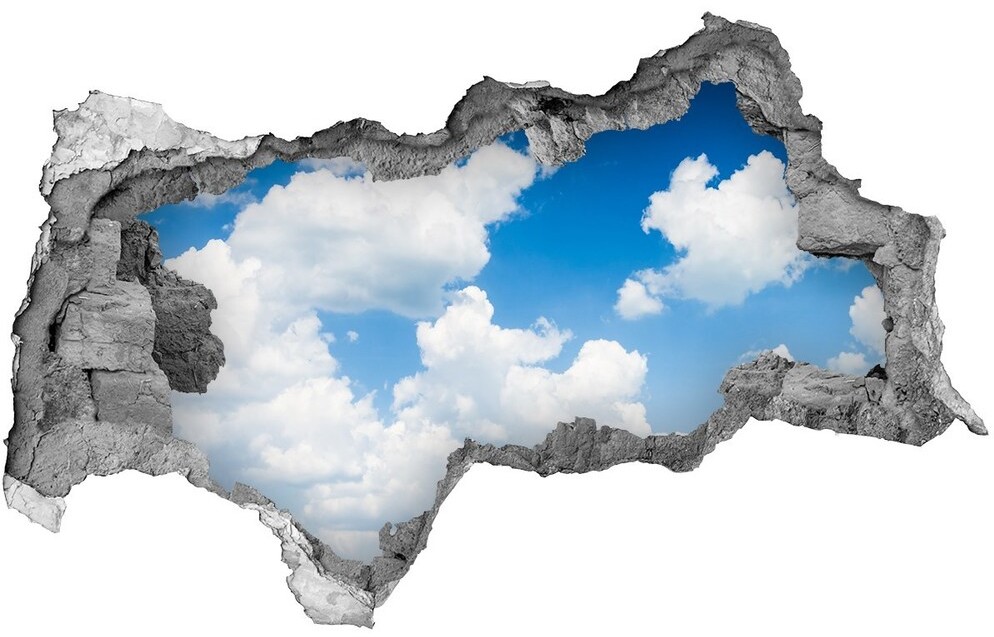 Wallmuralia.pl Samoprzylepna dziura na ścianę Chmury na niebie