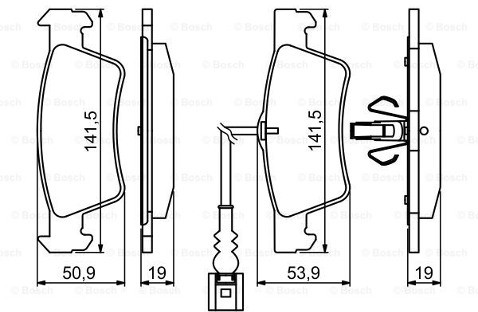Bosch Zestaw klocków hamulcowych, hamulce tarczowe 0 986 494 219
