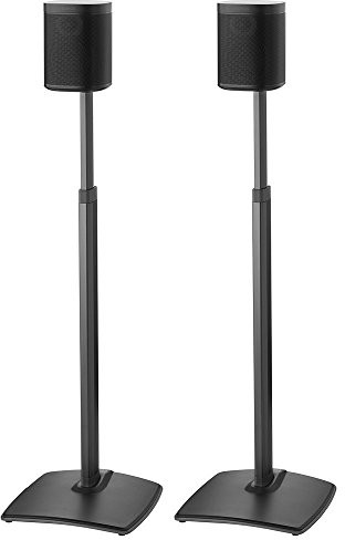 Sanus Höhe verstellbare Lautsprecher-Ständer in kabellos Paar für Sonos One Play: 1 und Play: 3 schwarz