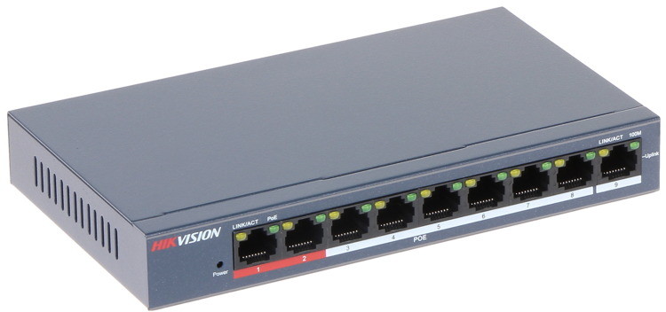 HIKVISION Switch PoE 9-PORTOWY DS-3E0109P-E/M DS-3E0109P-E/M