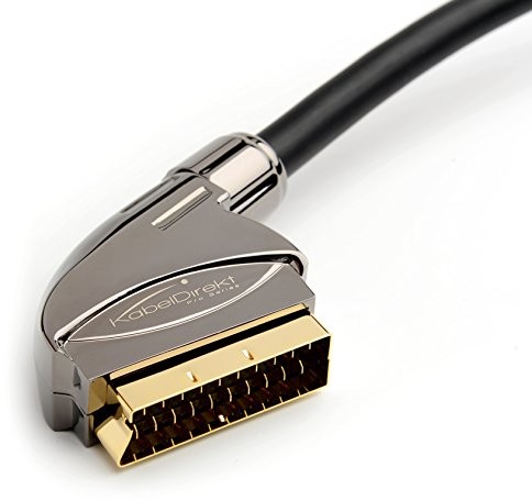 KabelDirekt ProSeries kabel z eurozłączem, 21 pin, wielokrotnie ekranowany, z wtykiem precyzyjnym, full HD 5 m czarny 698