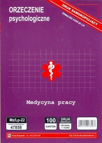 Firma krajewski Orzeczenie psychologiczne [Mz/Lp-22] Mz/Lp-22