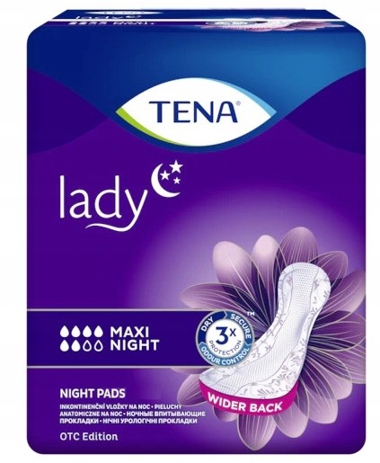 SCA Tena Wkładki Lady Maxi Night 12 sztuk