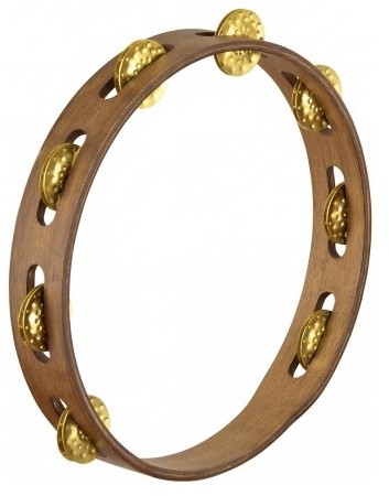 Meinl Percussion meinl Percussion Vintage Wood Tambourine, średnica 25,40 cm (10 cali), Walnut Brown TA1V-WB