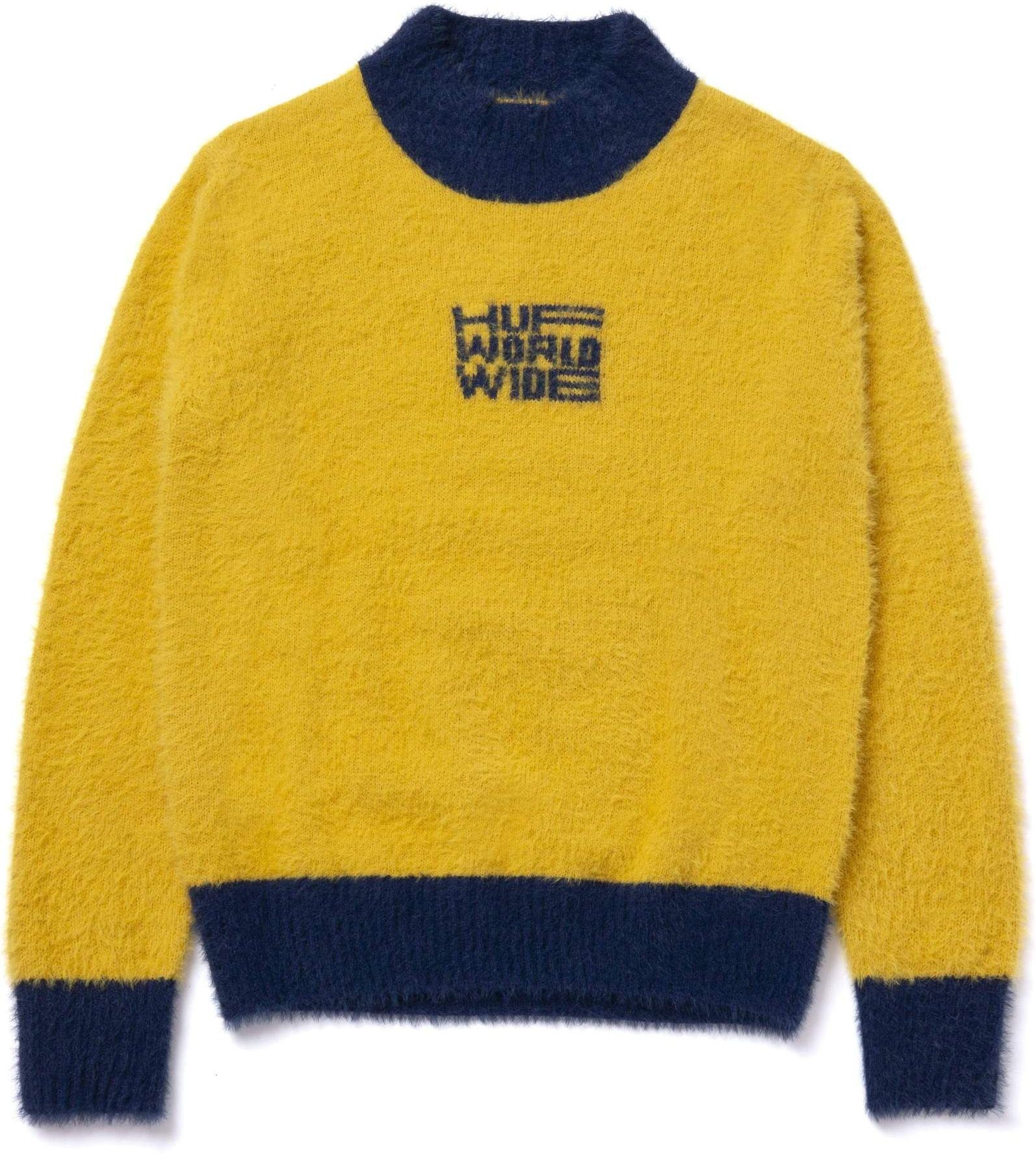 HUF sweter damski HUF DISORDER JACQUARD KNIT Gold