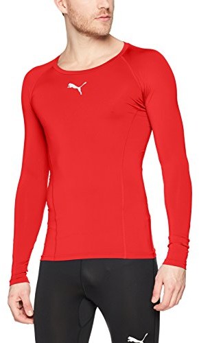 Puma męska ligi Base Layer Tee LS Shirt, czerwony, s 655920 01