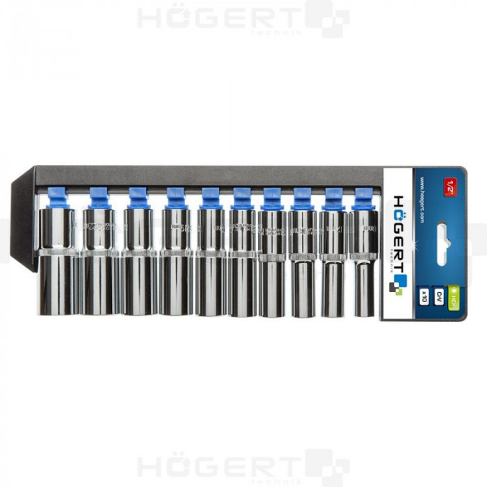 Hogert Zestaw nasadek długich 1/2