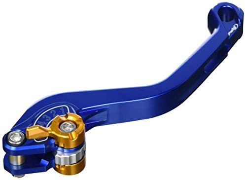 Puig 180 AO 2.0 krótka dźwignia hamulca ze złotym obiektywem, niebieska 180AO