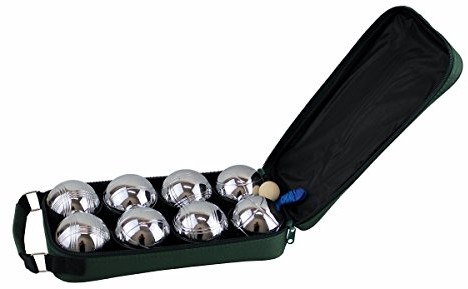 Master petanque zestaw 8 sztuk w opakowaniu Nylon boule zestaw, srebrny, One Size MAS-B048