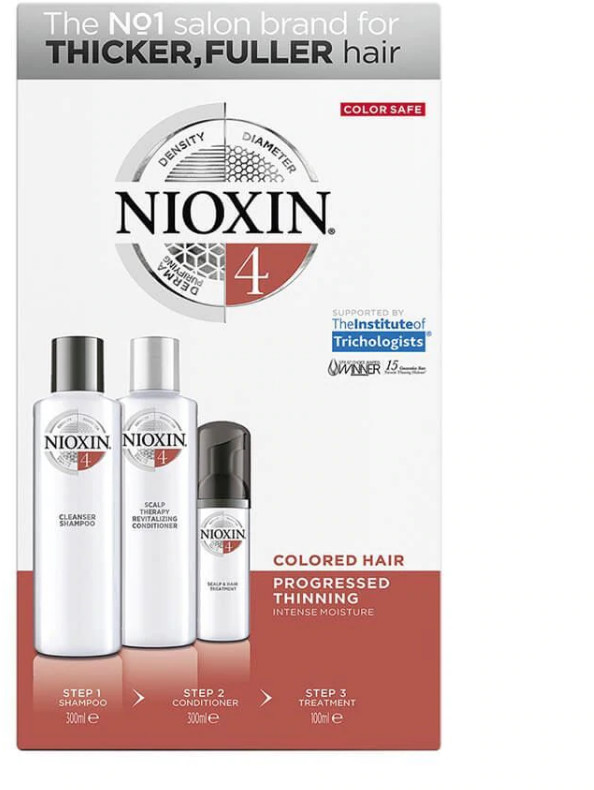 Nioxin System 4 XXL | Duży zestaw do włosów farbowanych i znacznie przerzedzonych