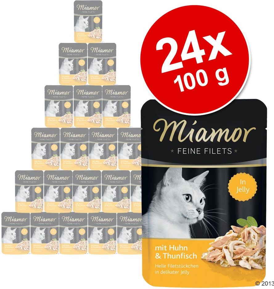 Miamor Feine Filets W Saszetkach, 24 X 100 G - Kurczak Z Pomidorami