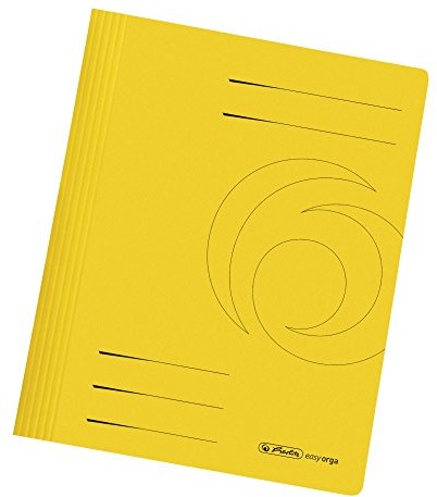 Herlitz 10902468 skoroszyt A4, zeszyt handlowy i urzędowy, karton Manila, 25 sztuk, żółty 10902468