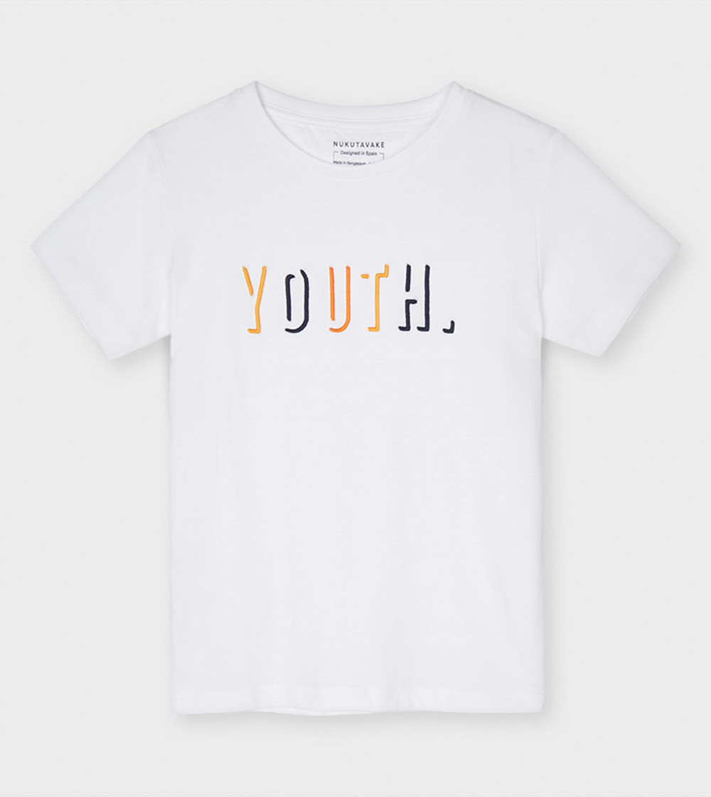 Mayoral Moda Infantil, S:A.U. Chłopięcy T-shirt Mayoral Youth biały