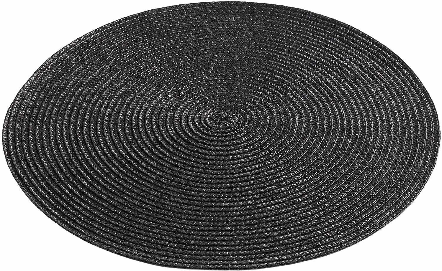 Douceur d'intérieur Douceur dintérieur Podkładka na stół okrągła 35 cm kolor czarny 1790228